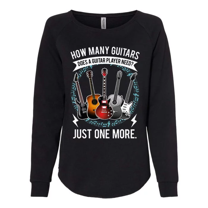 Guitar How Many Guitars Gift For Guitar Player Womens California Wash Sweatshirt