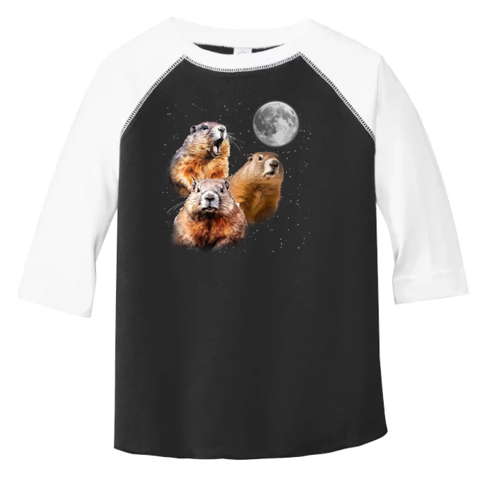 Groundhog Head Moon Funny Groundhog Day Toddler Fine Jersey T-Shirt