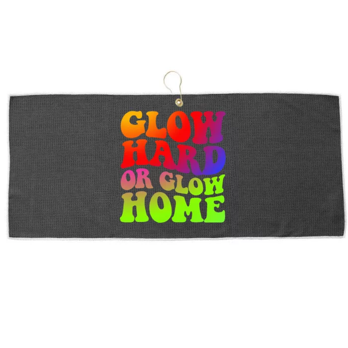 Glow Hard Or Glow Home colors  70s 80s Large Microfiber Waffle Golf Towel