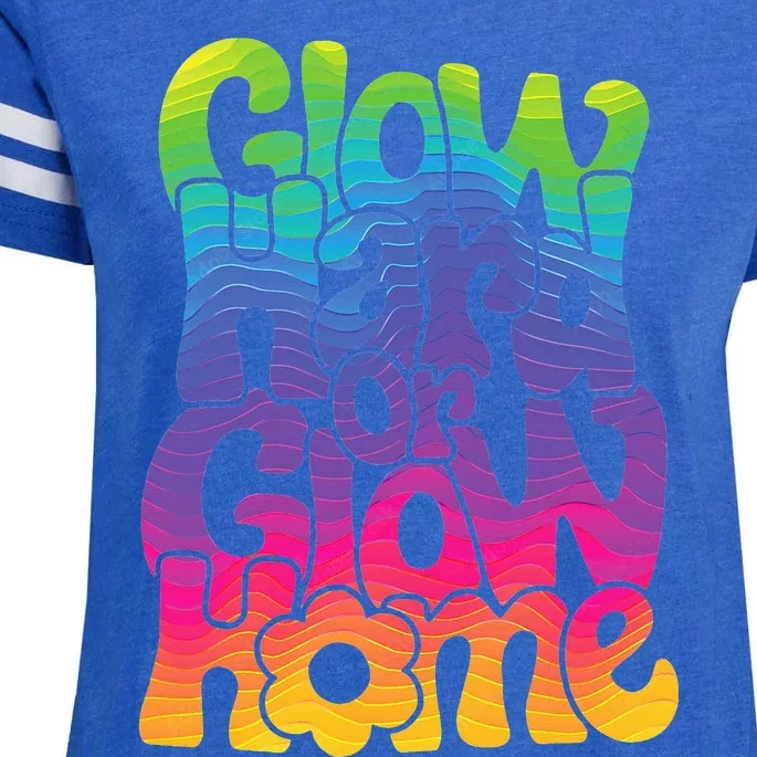 Glow Hard or Glow Home Enza Ladies Jersey Football T-Shirt