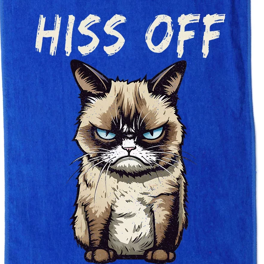 Grumpy Hiss Off Cat Meow Cat Platinum Collection Golf Towel