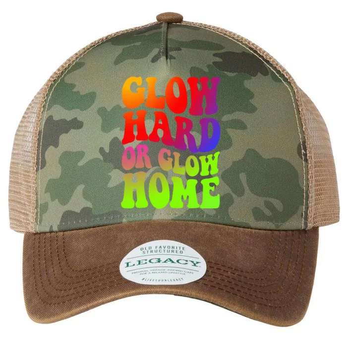 Glow Hard Or Glow Home  70s 80s Legacy Tie Dye Trucker Hat