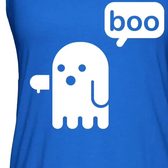 Ghost Boo Thumbs Down Ladies Essential Flowy Tank