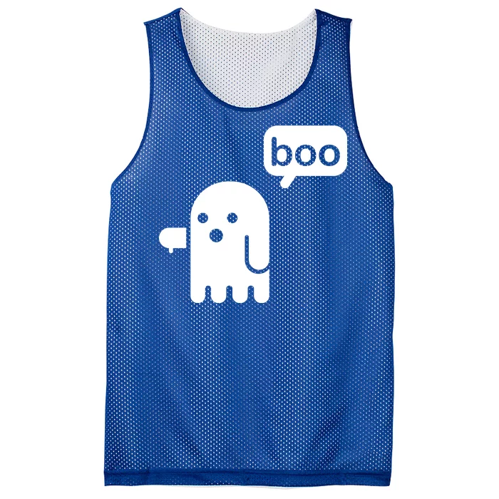 Ghost Boo Thumbs Down Mesh Reversible Basketball Jersey Tank