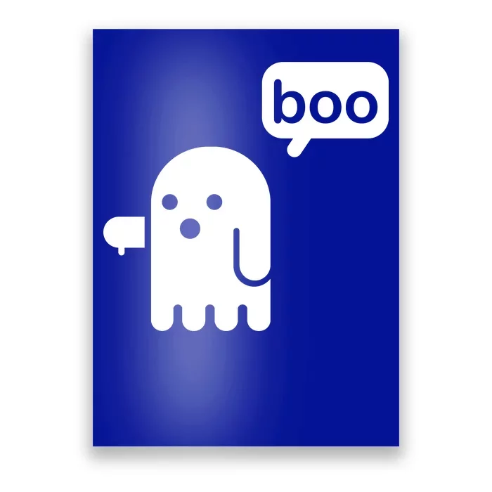 Ghost Boo Thumbs Down Poster