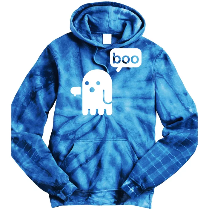 Ghost Boo Thumbs Down Tie Dye Hoodie