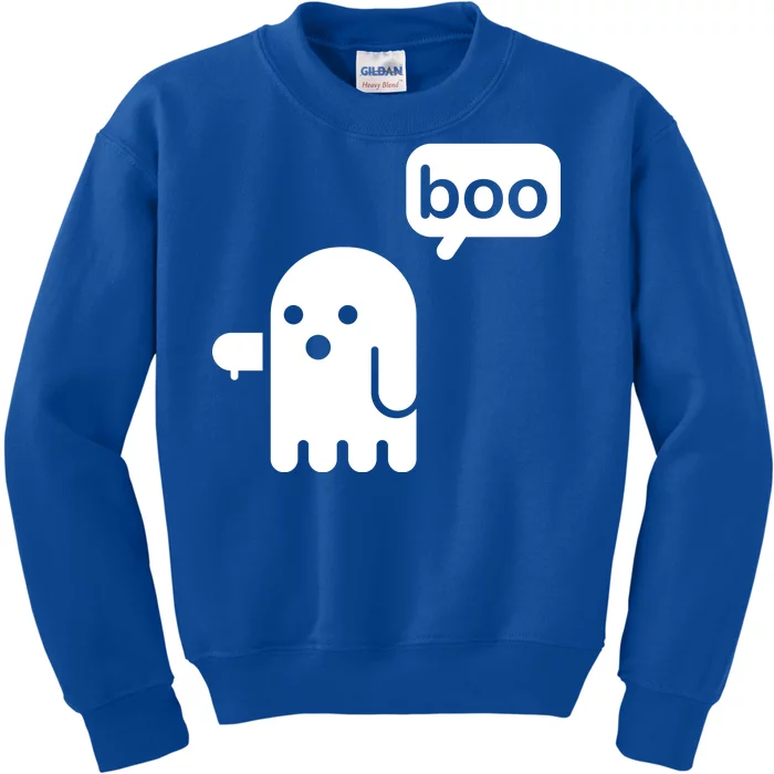 Ghost Boo Thumbs Down Kids Sweatshirt