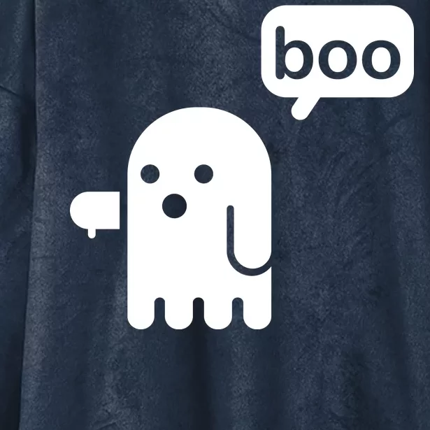 Ghost Boo Thumbs Down Hooded Wearable Blanket