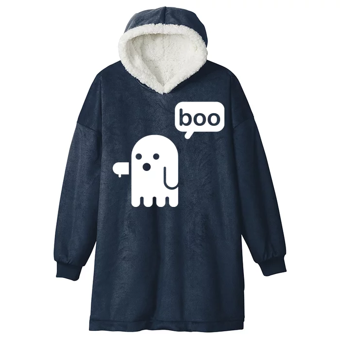 Ghost Boo Thumbs Down Hooded Wearable Blanket