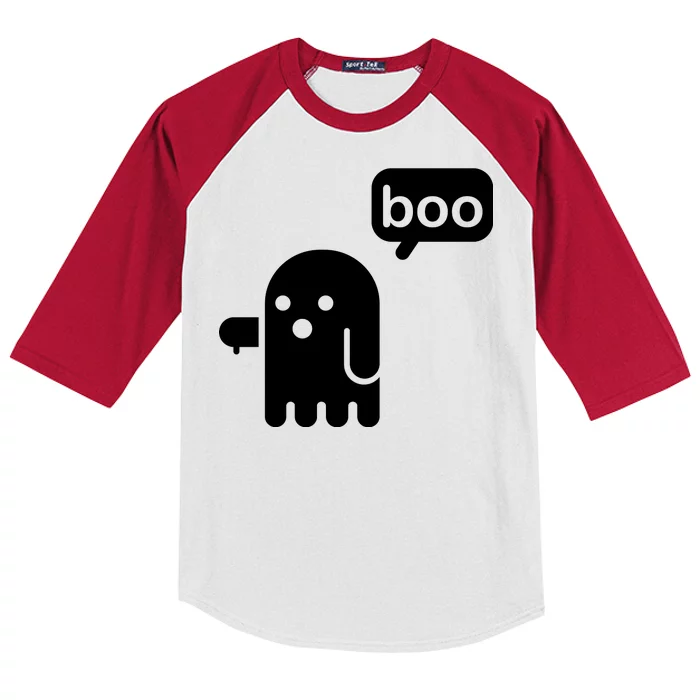 Ghost Boo Thumbs Down Kids Colorblock Raglan Jersey