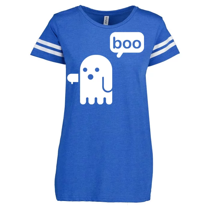 Ghost Boo Thumbs Down Enza Ladies Jersey Football T-Shirt