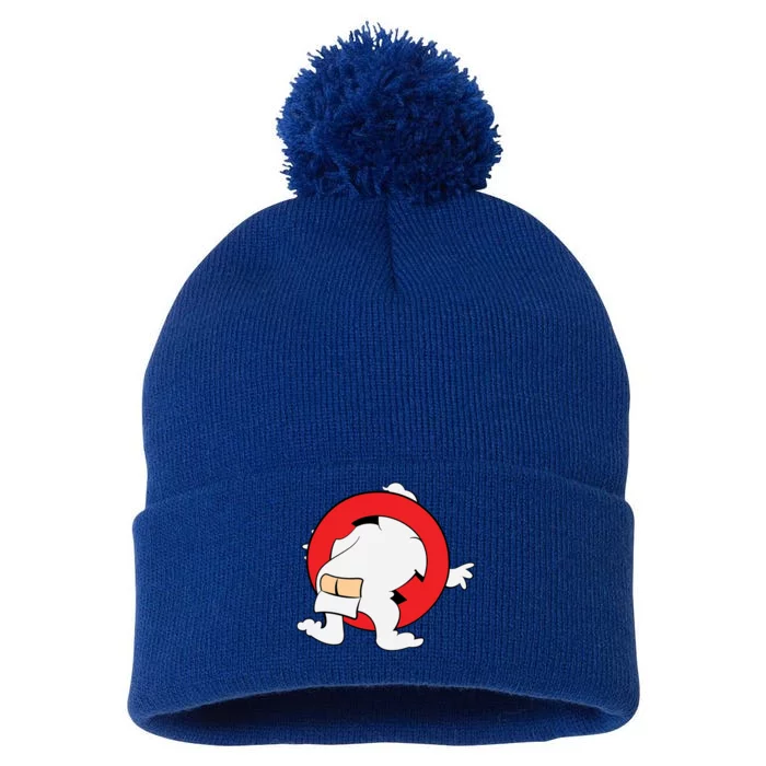 Ghost Buster Behind Pom Pom 12in Knit Beanie