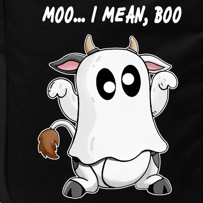 Ghost Cow Moo I Mean Bo Funny Halloween Impact Tech Backpack