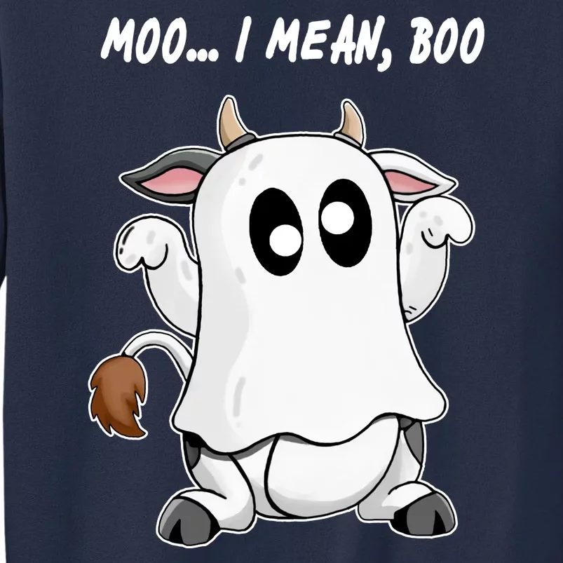 Ghost Cow Moo I Mean Bo Funny Halloween Sweatshirt