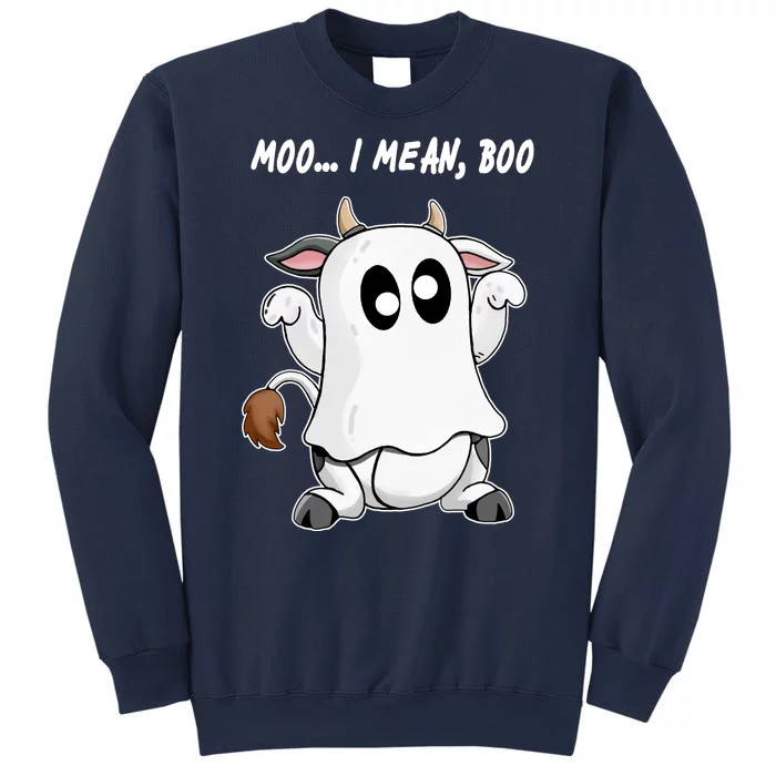 Ghost Cow Moo I Mean Bo Funny Halloween Sweatshirt