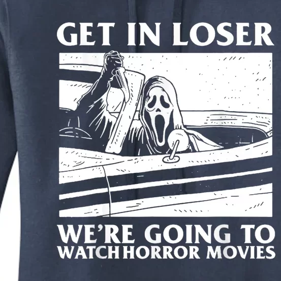 Ghost Face Let's Watch Scary Halloween Horror Movie Women's Pullover Hoodie