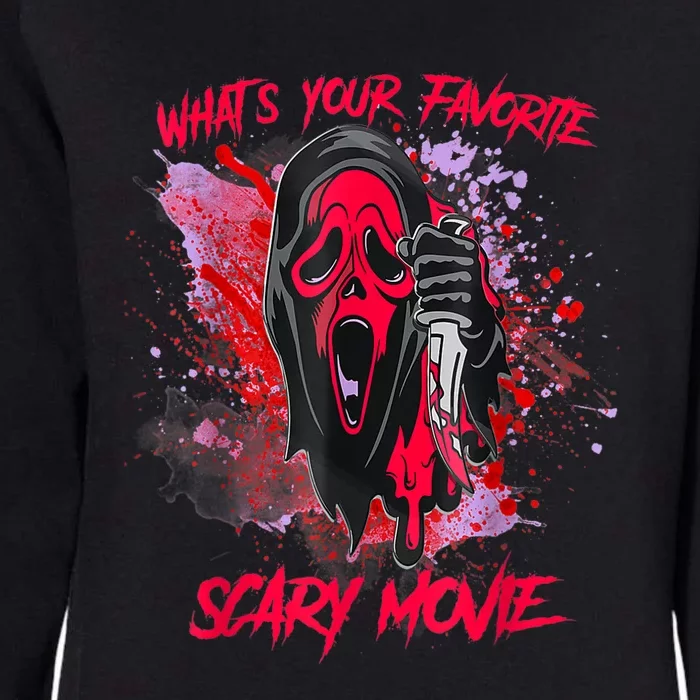 Ghostface Halloween What's Your Favorite Scary Movie Womens California Wash Sweatshirt