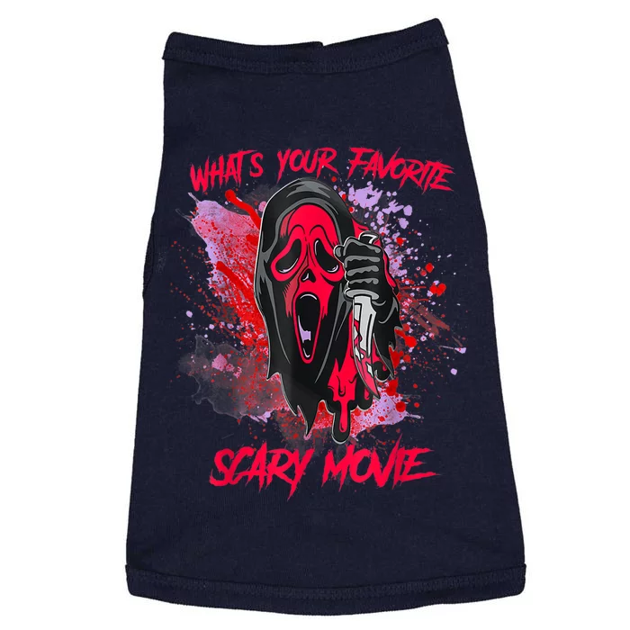 Ghostface Halloween What's Your Favorite Scary Movie Doggie Tank