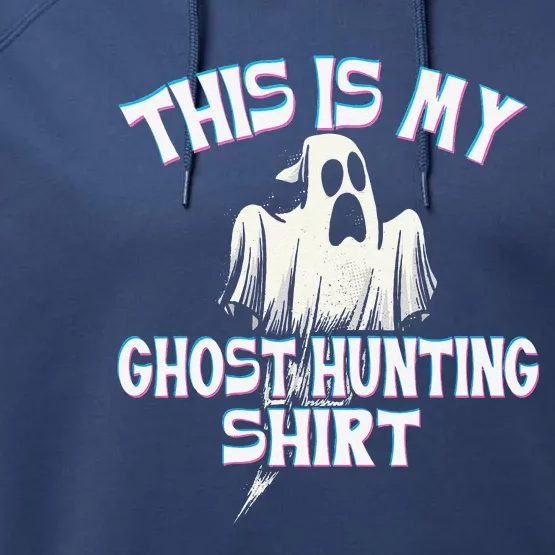 Ghost Hunting Paranormal Investigator Spooky Halloween Performance Fleece Hoodie