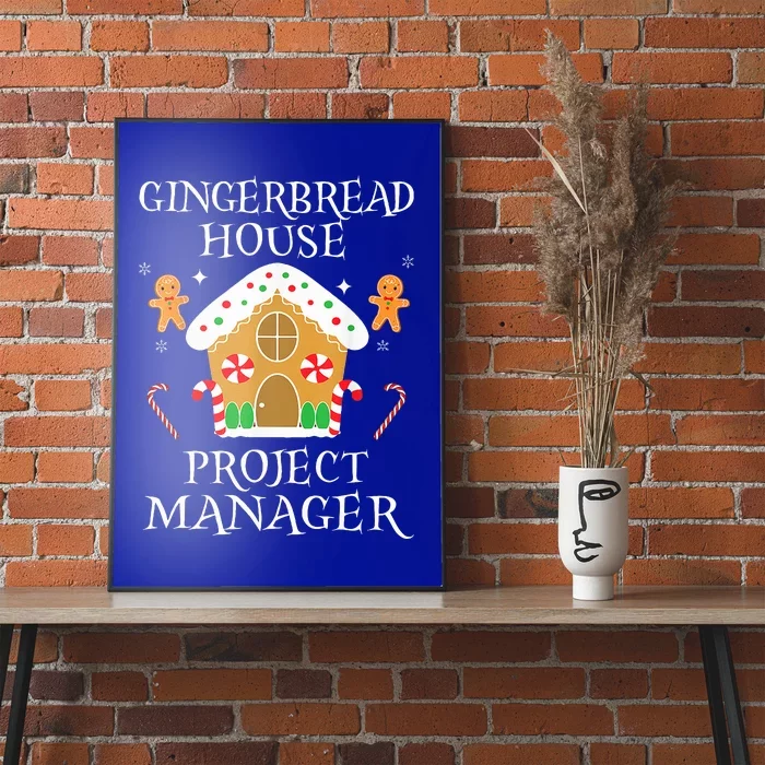 Gingerbread House Project manager Decorating Baking Xmas Poster