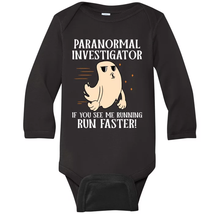 Ghost Hunter Paranormal Investigator Baby Long Sleeve Bodysuit