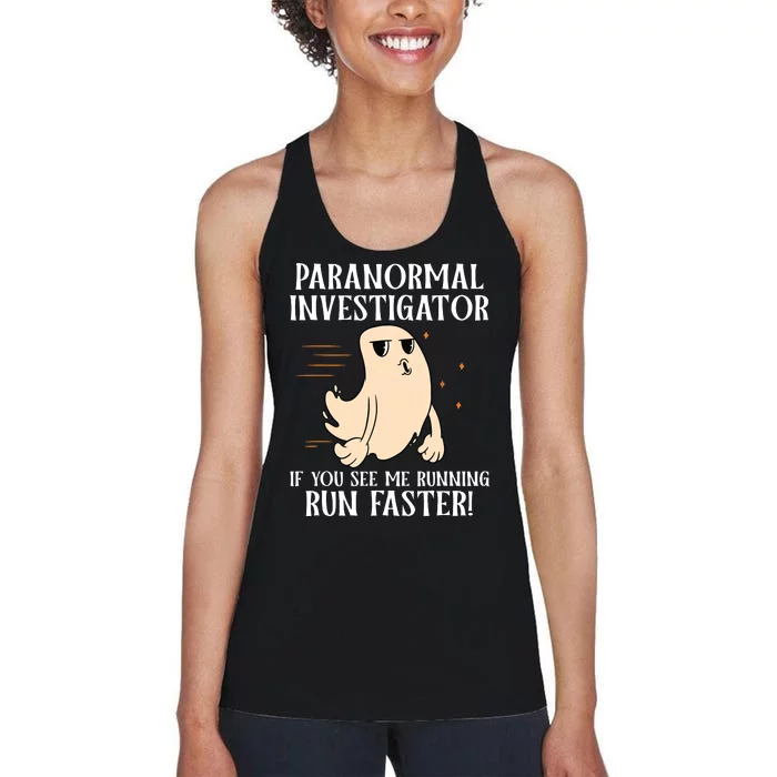 Ghost Hunter Paranormal Investigator Women's Racerback Tank