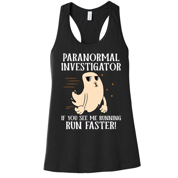 Ghost Hunter Paranormal Investigator Women's Racerback Tank