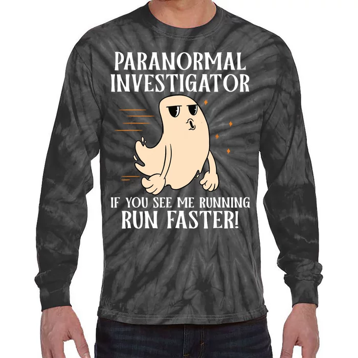 Ghost Hunter Paranormal Investigator Tie-Dye Long Sleeve Shirt