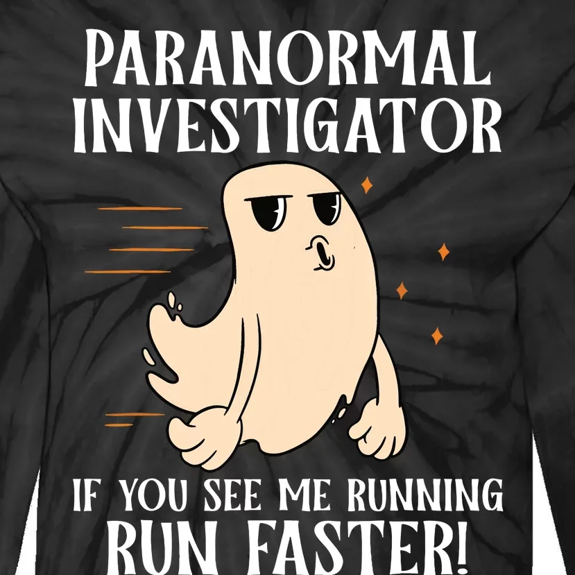 Ghost Hunter Paranormal Investigator Tie-Dye Long Sleeve Shirt