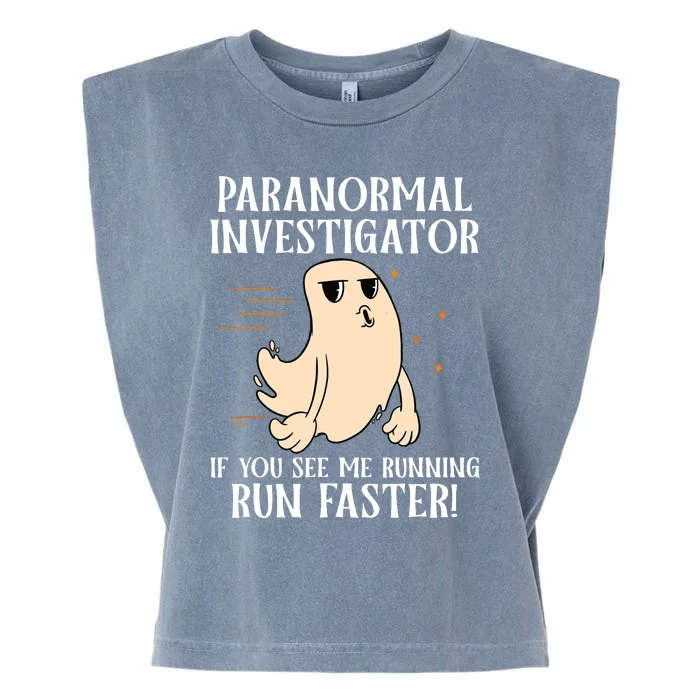 Ghost Hunter Paranormal Investigator Garment-Dyed Women's Muscle Tee