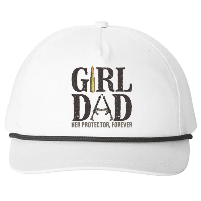 GirlDad Her Protector Forever Funny Father Snapback Five-Panel Rope Hat