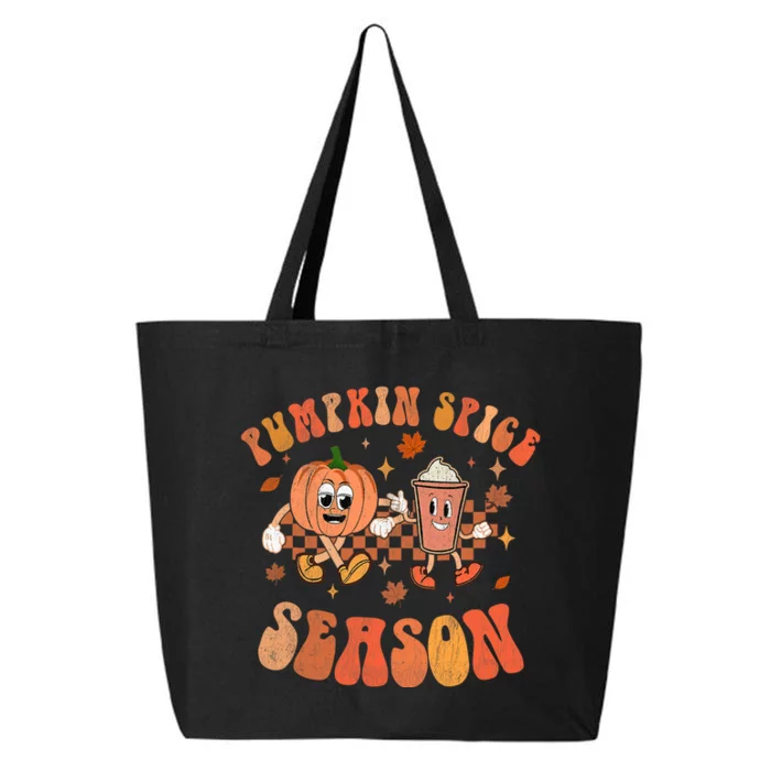 Groovy Halloween Pumpkin Season Spice Fall Autumm Hippie 25L Jumbo Tote