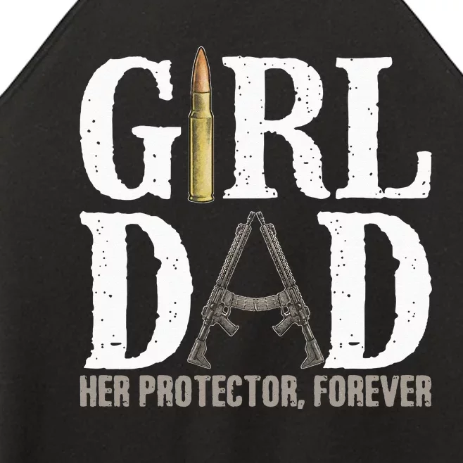 GirlDad Her Protector Forever Funny Father Women’s Perfect Tri Rocker Tank