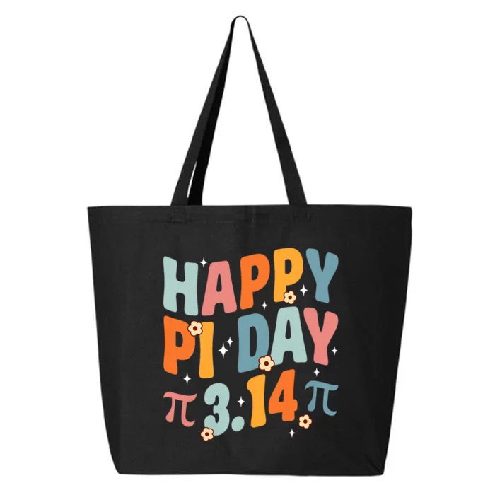 Groovy Happy Pi Day Mathematic Math Teacher Pi Day 3.14 25L Jumbo Tote