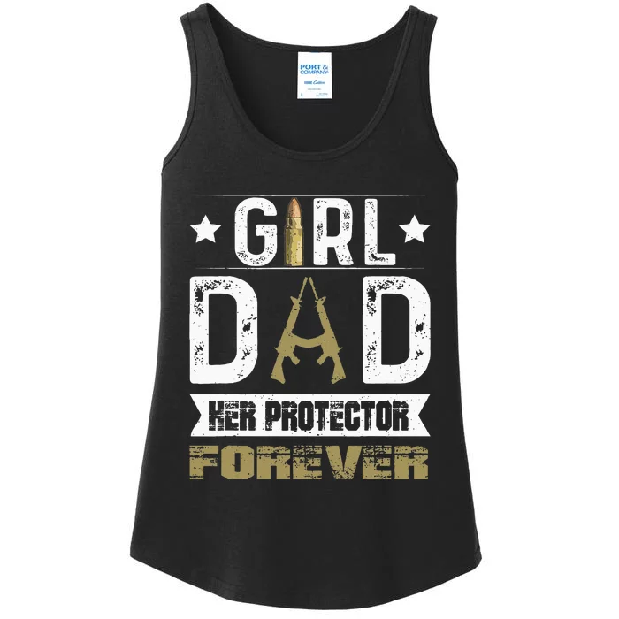 GirlDad Her Protector Forever Father Day Ladies Essential Tank