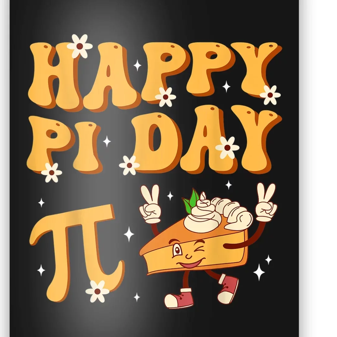 Groovy Happy Pi Day Mathematics Math Teacher Pi Day 3.14 Poster