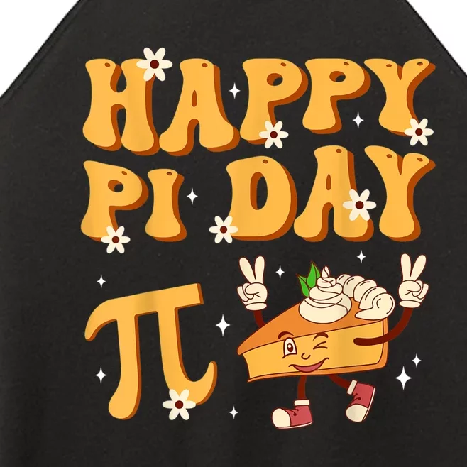 Groovy Happy Pi Day Mathematics Math Teacher Pi Day 3.14 Women’s Perfect Tri Rocker Tank