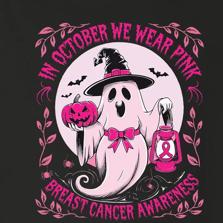 Ghost Halloween Pumpkins Breast Cancer Toddler Long Sleeve Shirt