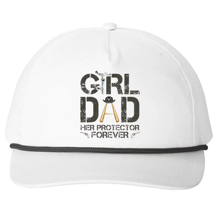 GirlDad Her Protector Forever Funny Father Snapback Five-Panel Rope Hat