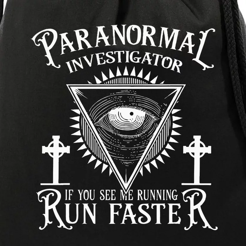 Ghost Hunter Paranormal Investigator Drawstring Bag