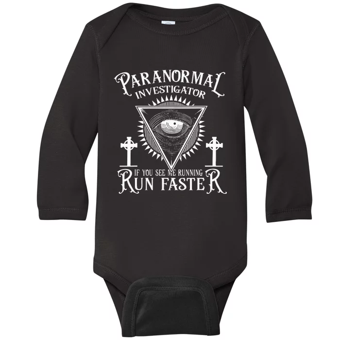 Ghost Hunter Paranormal Investigator Baby Long Sleeve Bodysuit