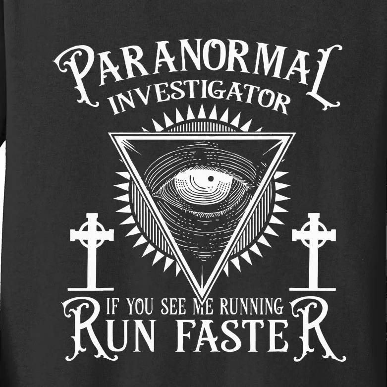 Ghost Hunter Paranormal Investigator Kids Long Sleeve Shirt