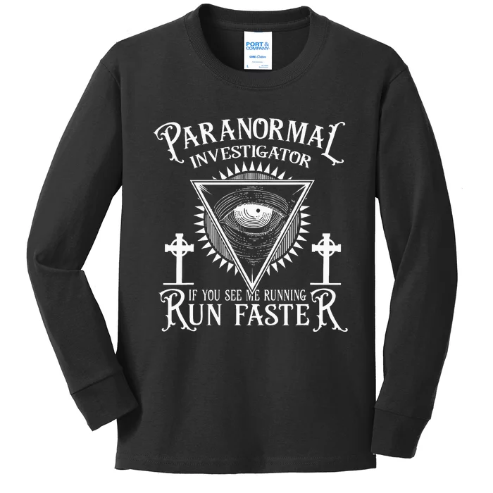 Ghost Hunter Paranormal Investigator Kids Long Sleeve Shirt