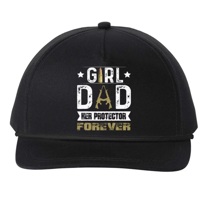 GirlDad Her Protector Forever Father Day Snapback Five-Panel Rope Hat