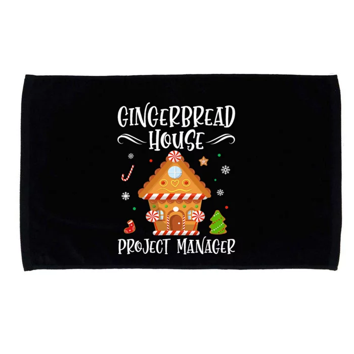 Gingerbread House Project Manager Baking Xmas Pajamas Microfiber Hand Towel