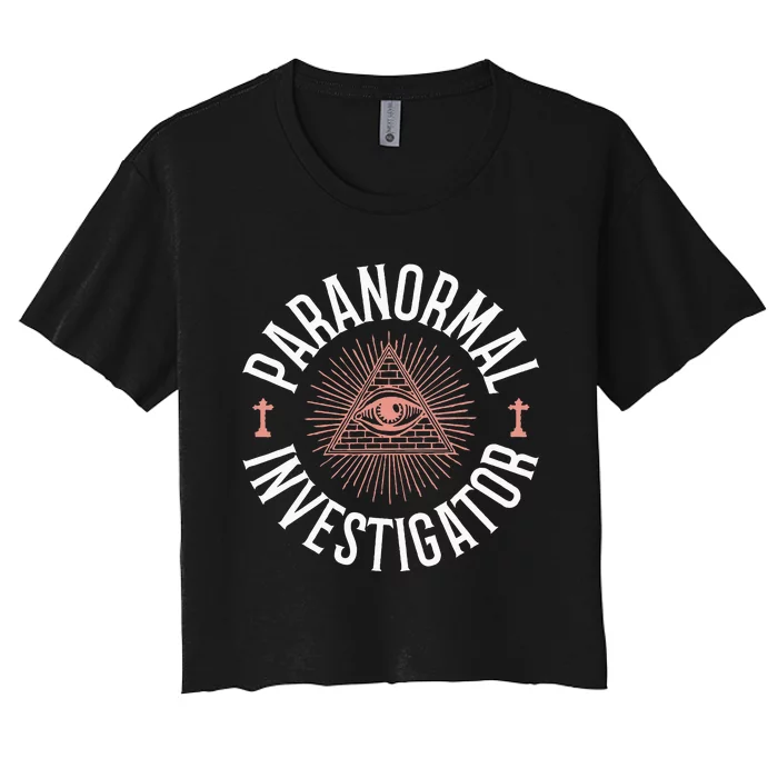 Ghost Hunter Paranormal Investigator Women's Crop Top Tee