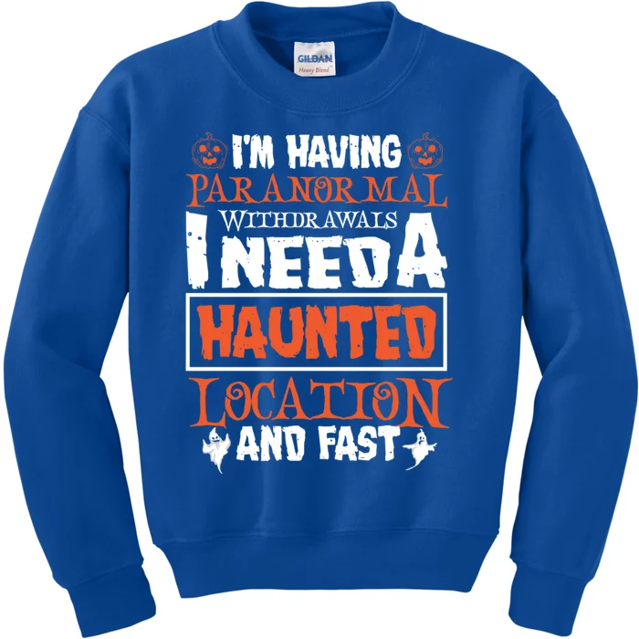 Ghost Hunting Paranormal Investigator Paranormal Withdrawals Gift Kids Sweatshirt