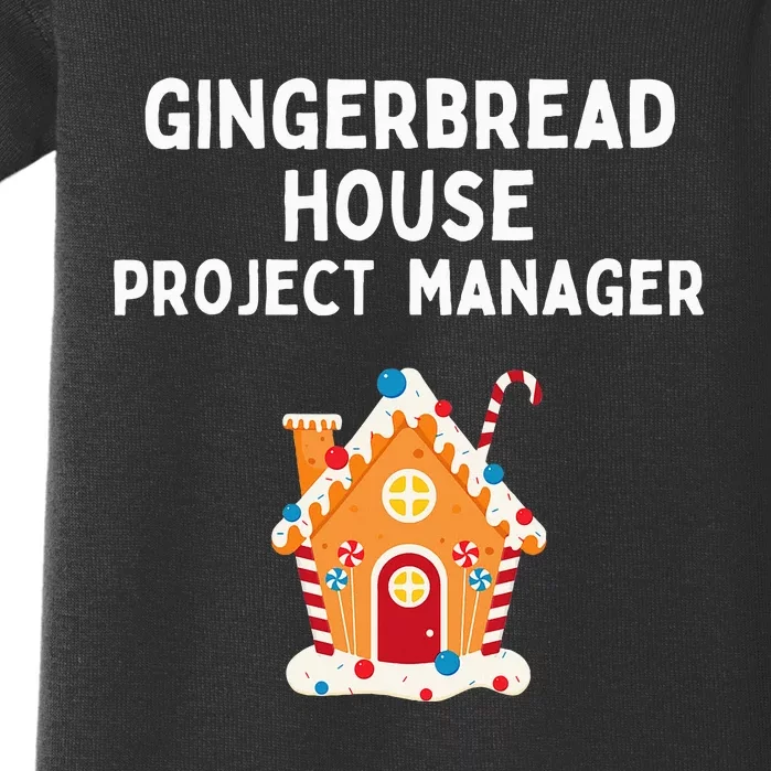 Gingerbread House Project Manager gift for christmas Baby Bodysuit