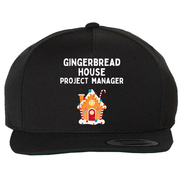 Gingerbread House Project Manager gift for christmas Wool Snapback Cap