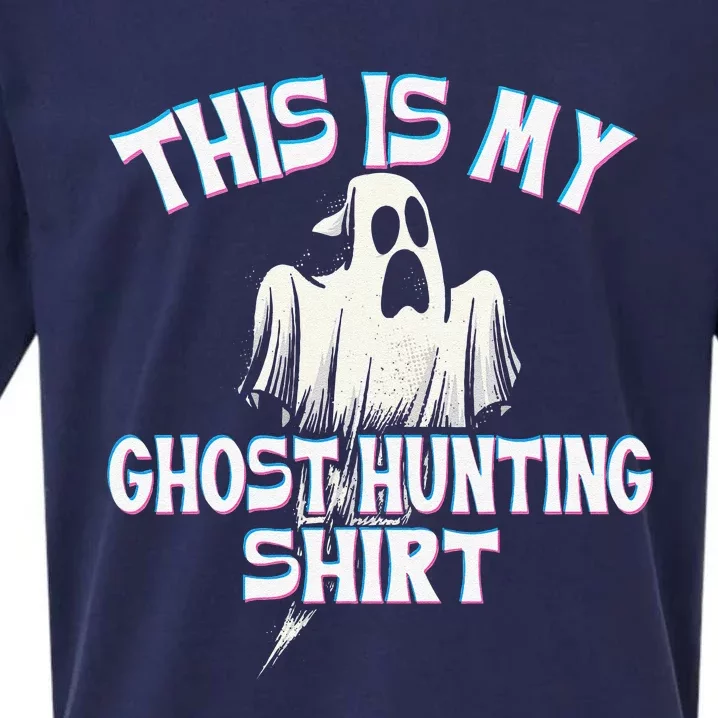 Ghost Hunting Paranormal Investigator Spooky Halloween Sueded Cloud Jersey T-Shirt